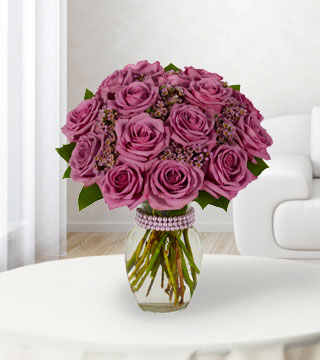 18 Purple Roses Bouquet