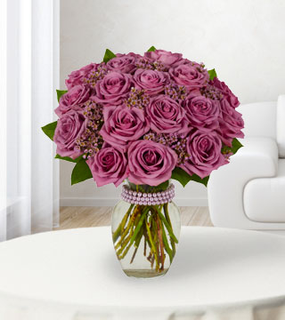 24 Purple Roses Bouquet