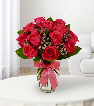 Hot Pink Rose Bouquet