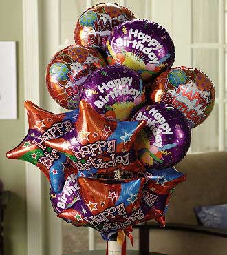 12 Birthday Balloons