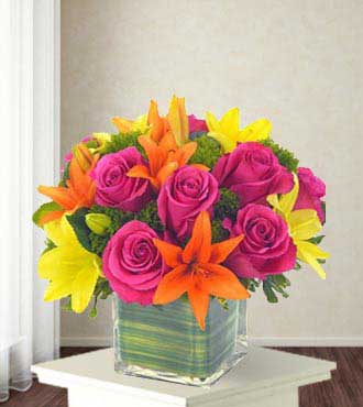 Lovely Lily & Rose Celebration Bouquet