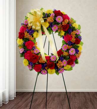 Multi-color Standing Sympathy Wreath