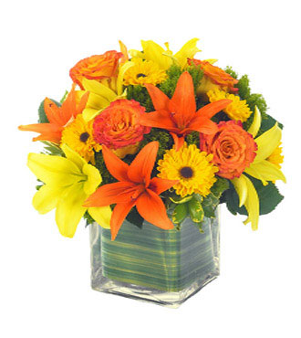 Lovely Lily & Rose Bouquet for Fall