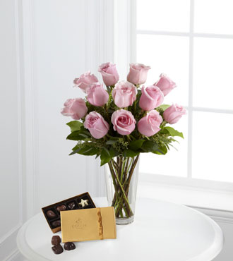 FTD® Pink Rose & Godiva® Bouquet