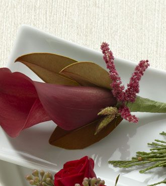 FTD® Red Calla Boutonniere