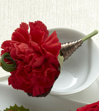 FTD® Red Carnation Boutonniere