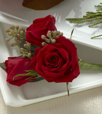 FTD® Red Spray Rose Boutonniere