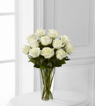 FTD® 18 White Rose Bouquet