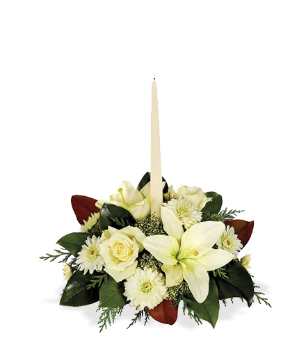 White Holiday Centerpiece