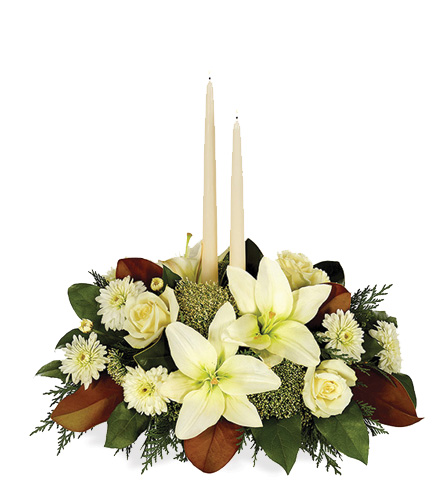 White Holiday Centerpiece