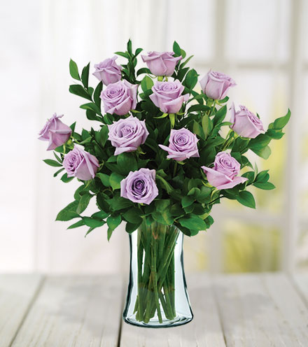 12 Lavender Roses