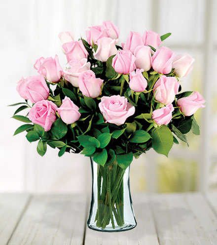 24 Pink Roses