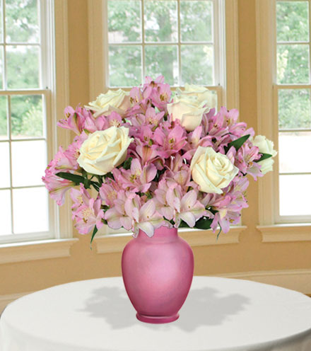 Pink Pearls with Pink Vase