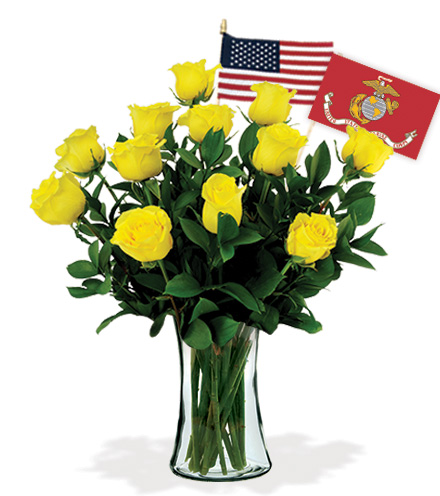12 Yellow Roses - Marines