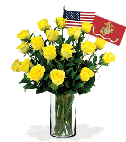 12 Yellow Roses - Marines