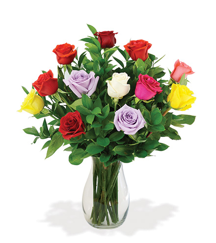 12 Artisan Roses - Multi-Colored