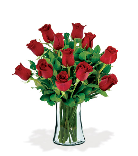 12 Artisan Roses - Red