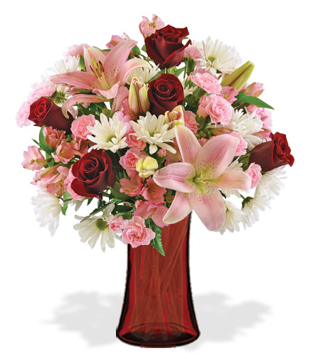 Be My Valentine with Red Vase
