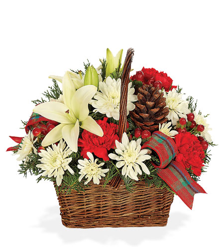 Image of Bringing Joy Holiday Basket Flower Delivery