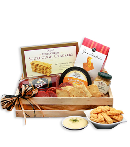 Image of Happy Snackers Meat & Cheese Crate Flower Delivery