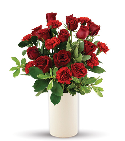 Image of Treasured Moments - Red Flower Delivery