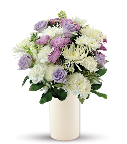 Image of Treasured Moments - Lavender & White Flower Delivery