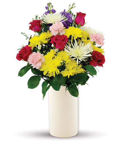 Image of Treasured Moments - Multi-Colored Flower Delivery